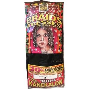 African Gold Jumbo Braids Color #2 - 100% Kanekalon 60In