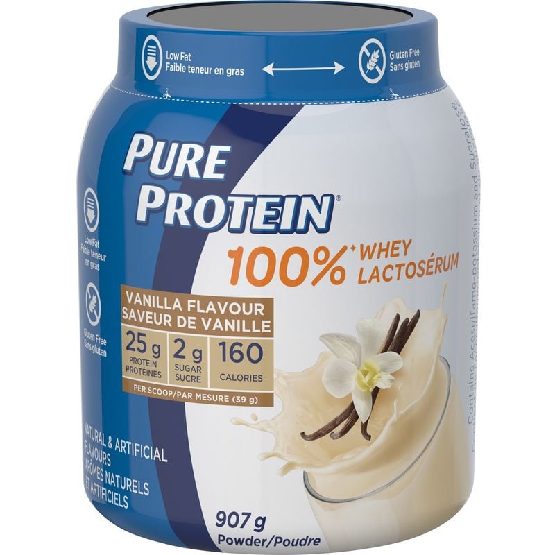 Pure Protein Vanilla Cream Whey Powder for Shakes - 907 g