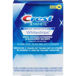 Crest 3D White Whitestrips Classic Vivid, 10 Treatments 10 Count
