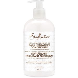Shea Moisture Daily Hydration Conditioner for All Hair Types with 100% Virgin Coconut Oil, Coconut Milk, Acacia Senegal - 384 mL