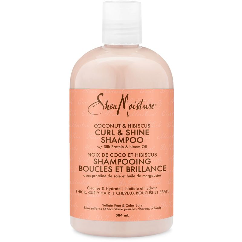 SheaMoisture Curl & Shine Shampoo for Thick, Curly Hair Coconut & Hibiscus 384mL