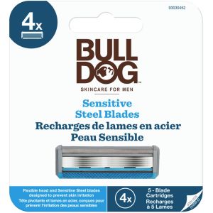 Bulldog Skincare for Men Sensitive Skin Bamboo Razor Refills 4 Refills