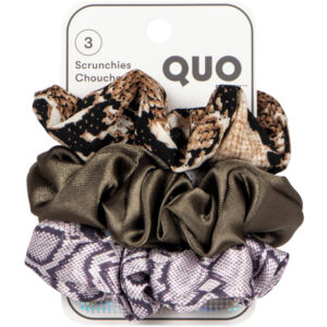 Quo Beauty 3pk Python Scrunchie Set