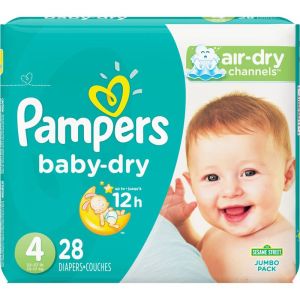 Pampers Baby-Dry Diapers Size 4 28 Count