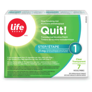 Life Brand LB Nicotine Patch 21mg Stop 1 Clear 7 Count