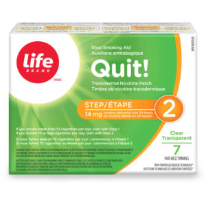 Life Brand LB Nicotine Patch 14mg Stop 2 Clear 7 Count