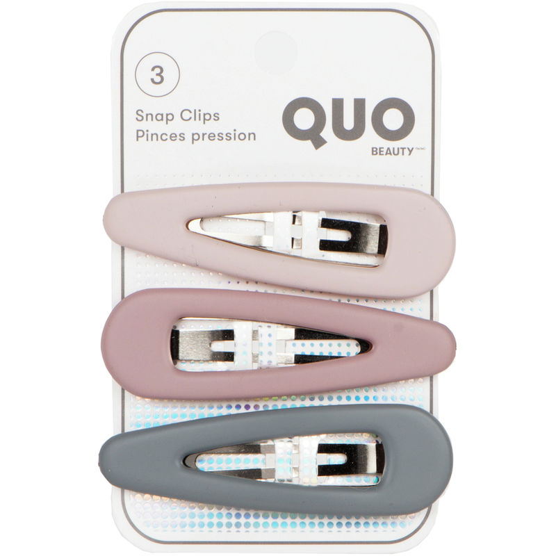 Quo Beauty Matte Snap Clip 3 Pack