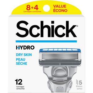 Schick Hydro Skin Comfort Dry Skin Men’s Razor Blade Refills 12 Refills