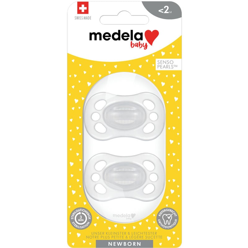 Medela Baby NEWBORN Pacifier, Extra Light and Small, BPA Free - 0-2 Months, 2 Pack