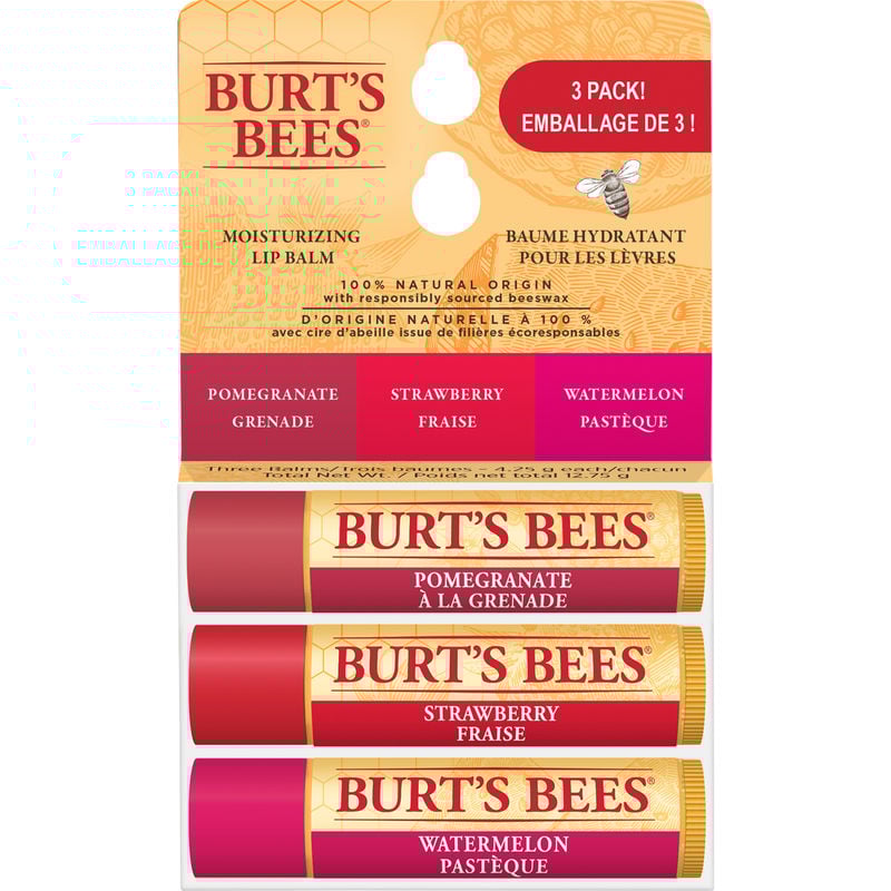 Burt's Bees 100% Natural Origin Lip Balm, Fruit Mix 3 Pack