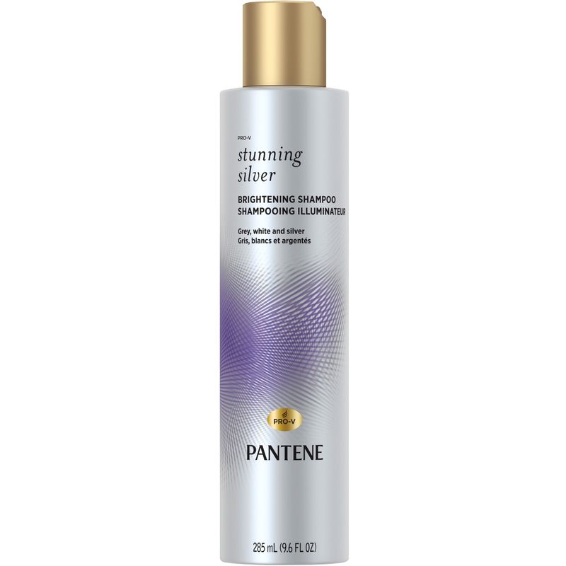 Pantene Silver Expressions Brightening Purple Shampoo for Gray and Silver Hair, Paraben-Free, 285 mL