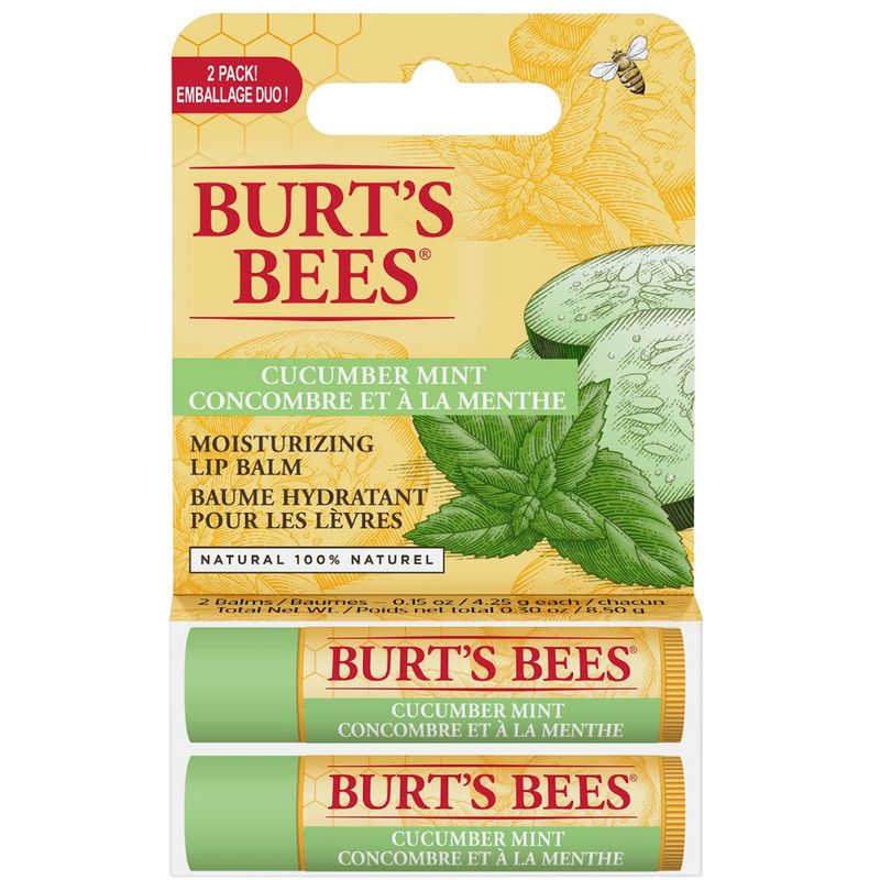 Burt's Bees 100% Natural Moisturizing Lip Balm 2 Count