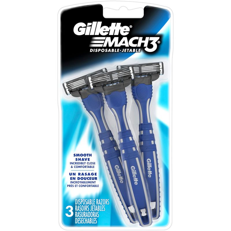 Gillette Mach3 Men's Disposable Razors - 3 Pack