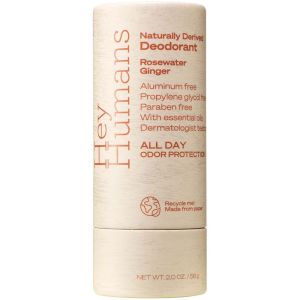 Hey Humans Aluminum-Free, Naturally Derived Deodorant – Rosewater Ginger 2 oz
