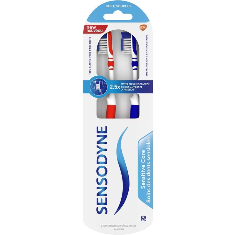 Sensodyne Sensitive Care Toothbrush, Soft Bristle 2 Count - CTC Health