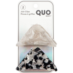 Quo Beauty Marble Triangle Jaw Clips 2-Pack