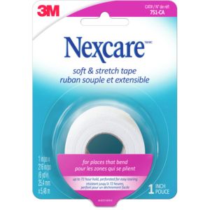 Nexcare Soft & Stretch Tape 751-CA - Flexible Tape for Active Lifestyles