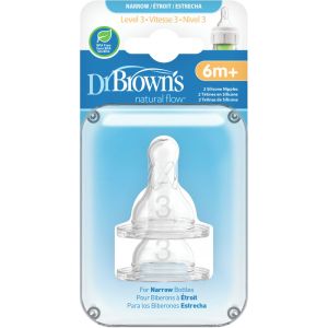 Dr. Brown's Level 3 Narrow Nipple 2-Pack