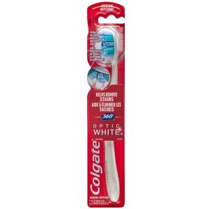 Colgate 360⁰ Optic White Whitening Toothbrush, Soft