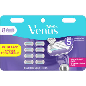 Venus Gillette Venus Deluxe Smooth Swirl Women's Razor Blade Refills, 8 Count