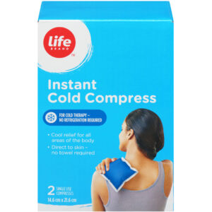 Life Brand Instant Cold Compress 2 ea - Cold Therapy for Sprains, Bruises, Headache, Fever, Tendonitis