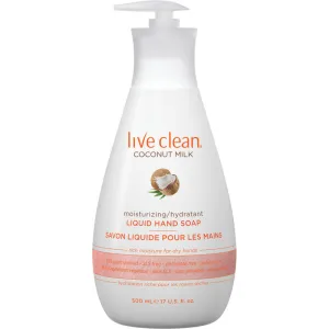 Live Clean Coconut Milk Moisturizing Liquid Hand Soap 500 mL