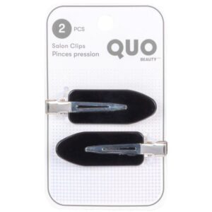 Quo Beauty Creaseless Clips Black 2 ea