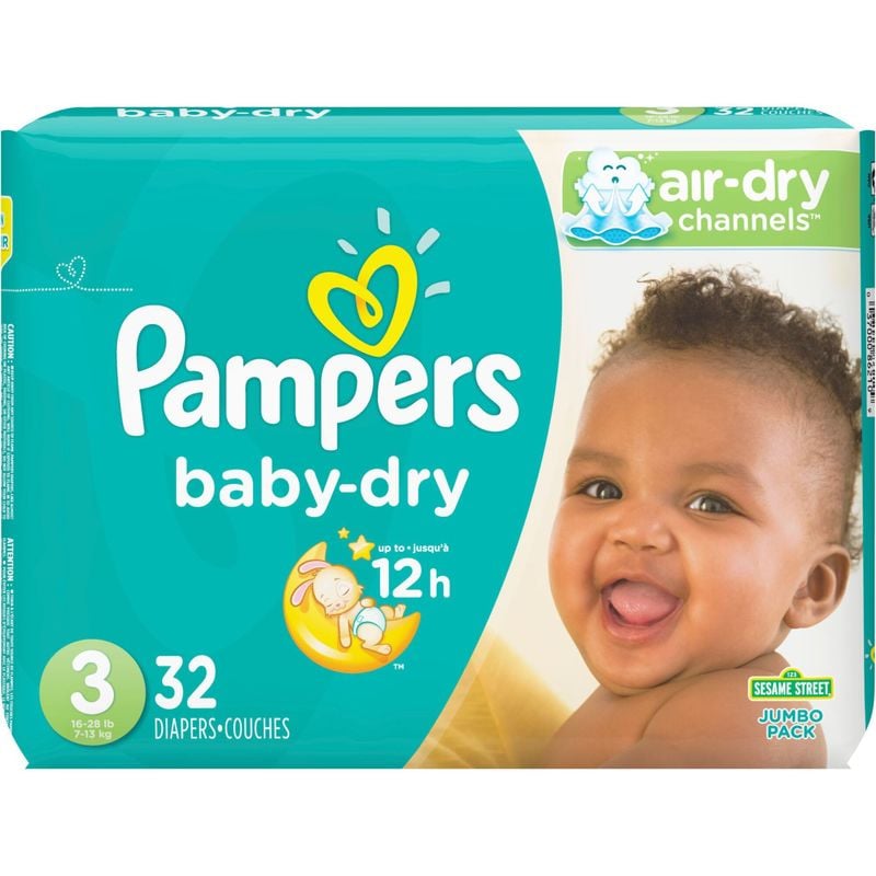 Pampers Baby-Dry Diapers Size 3 32 Count