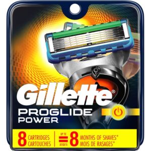 Gillette ProGlide Power Men's Razor Blades, 8 Refills