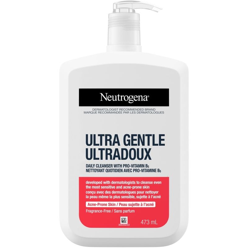 Neutrogena Ultra Gentle Cleanser with Vitamin B5 - Acne Prone & Sensitive Skin 473 mL