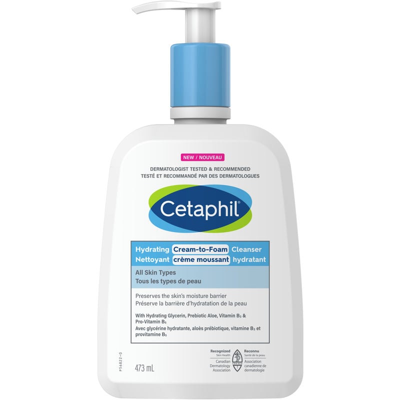 Cetaphil Hydrating Cream-to-Foam Cleanser - Nourishing Face Wash