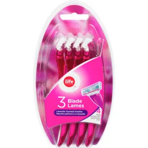 Life Brand Women's Triple Blade Disposable Razor - Lavender