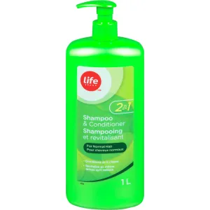 Life Brand 2 in 1 Shampoo & Conditioner for Normal Hair 1L