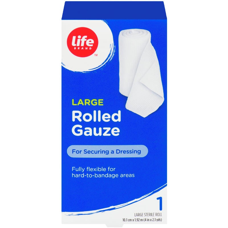 Life Brand LB Rolled Gauze Large 1 ea - Medical Grade Wound Dressing