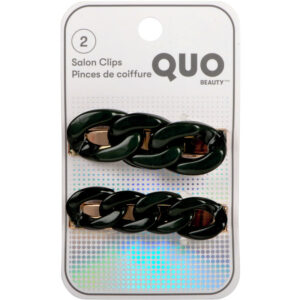 Quo Beauty Black Chain Salon Clips - 2 Pack