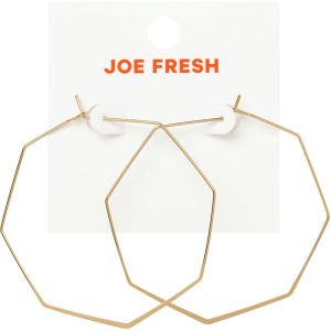 Joe Fresh Medium Geometric Hoop Earring G