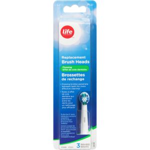 Life Brand Flossing Replacement Brush Heads - Pack of 3