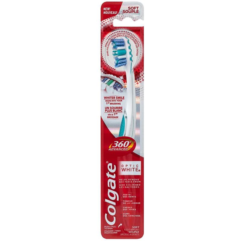 Colgate 360° Advanced Optic White Toothbrush - Soft Bristles