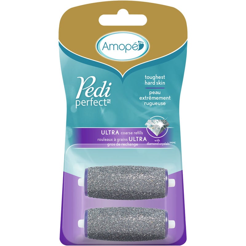 Amope Pedi Perfect Ultra Coarse Roller Heads, 2 Refills