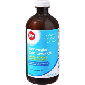 Life Brand Norwegian Cod Liver Oil Vit A 3920 IU and Vit D3 392 IU 500 mL
