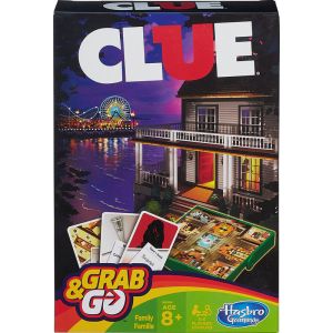 CLUE Grab & Go Game - Portable Classic Mystery Board Game