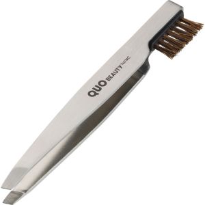 Quo Beauty Brow Groomer Tweezer & Brush - Dual Action Beauty Tool