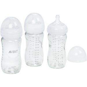 Avent Natural Glass Bottles 8oz, 3pk