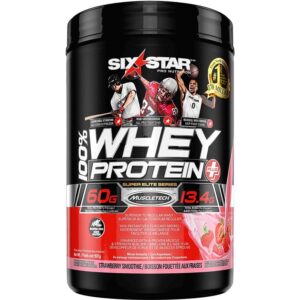 Six Star Elite Series Whey Protein Plus Strawberry Powder 907 g
