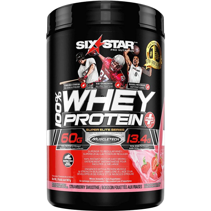 Six Star Elite Series Whey Protein Plus Strawberry Powder 907 g
