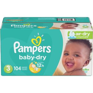 Pampers Baby-Dry Diapers Size 3 104 Count