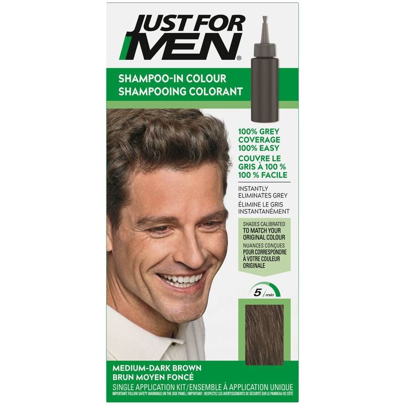 Just For Men Shampoo-In Color, Hair Coloring for Men - Medium-Dark Brown, H-40 1 BX
