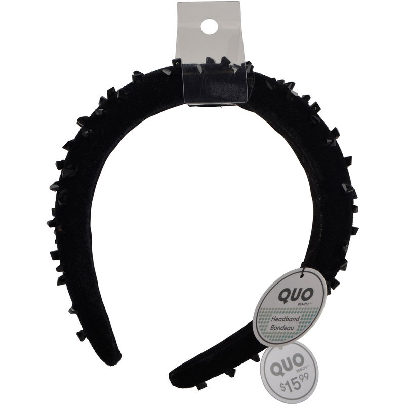 Quo Beauty Black Stone Headband