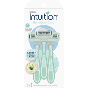 Schick Intuition Sensitive Care Disposables 4-Bladed, 3ct 1 ea