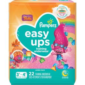 Pampers Easy Ups Training Underwear Girls Size 5 3T-4T 22 Count